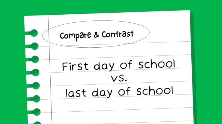 First day of school vs. the last day of school.