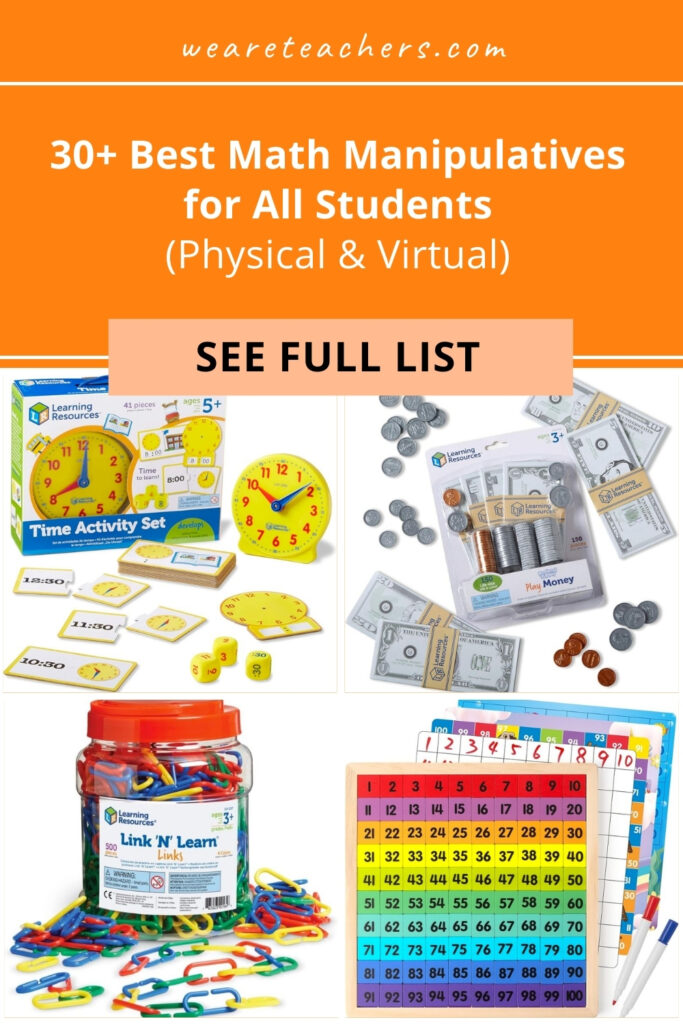 Math manipulatives give students hands-on learning experiences, which are essential for many students. Here are our favorites to try.