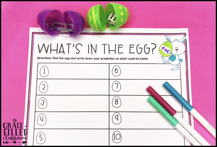 mystery egg activity worksheet for a plastic egg activity 