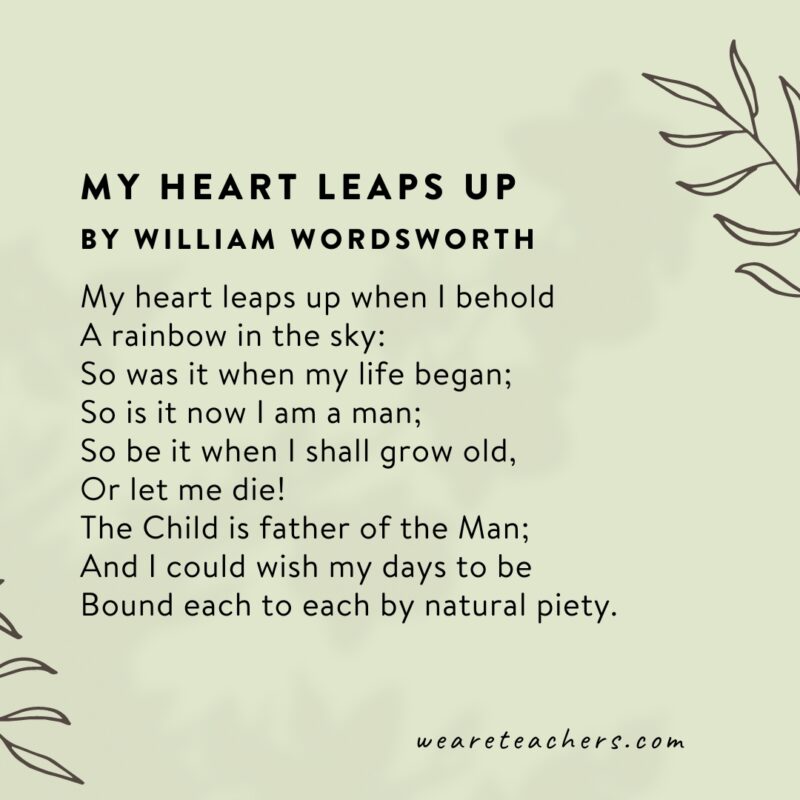 My Heart Leaps Up by William Wordsworth