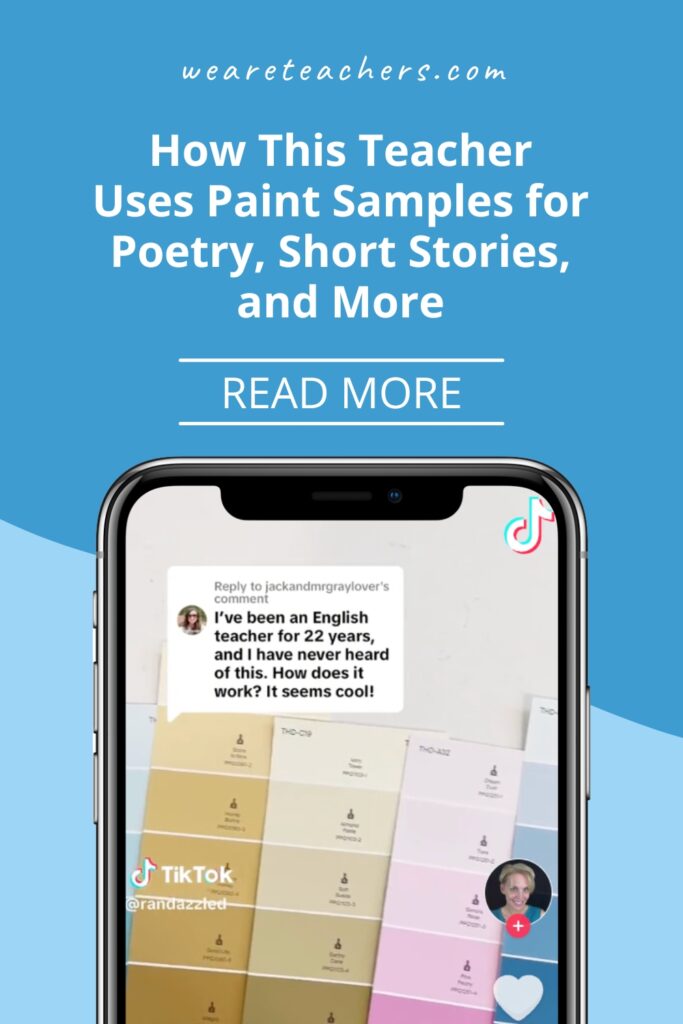 This paint samples teaching strategy is free, easily adaptable, and versatile. Check out how teacher Laura Randazzo uses it in her classroom!