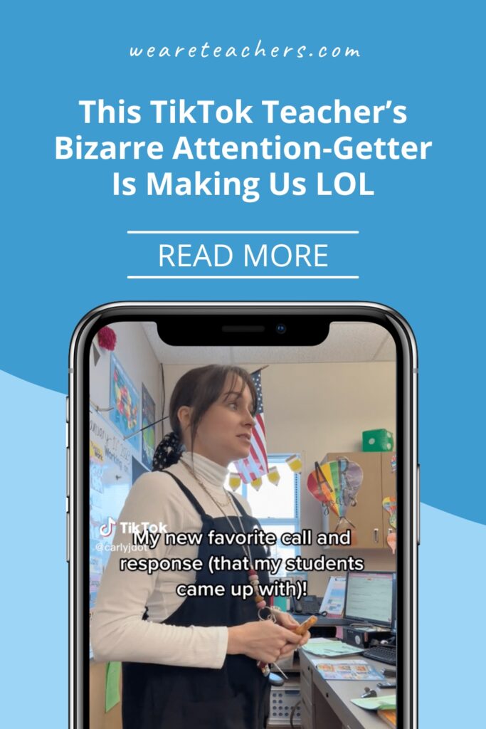 No "1, 2, 3, eyes on me" for this educator. This TikTok teacher's attention-getter is breaded, fried, and served up weird.