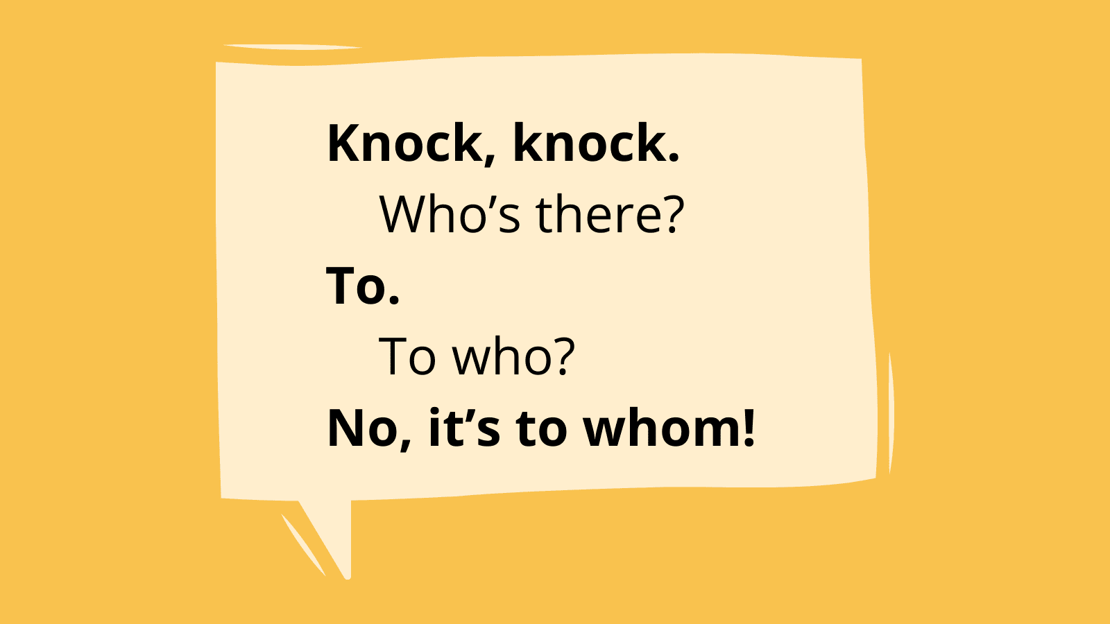 Knock knock jokes for kids.